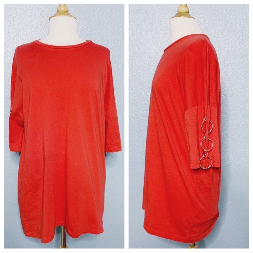 ASOS Metal Ring Embellished Sleeve Top or Tunic